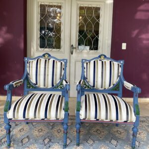 Par de Antiguos Sillones estilo Imperio