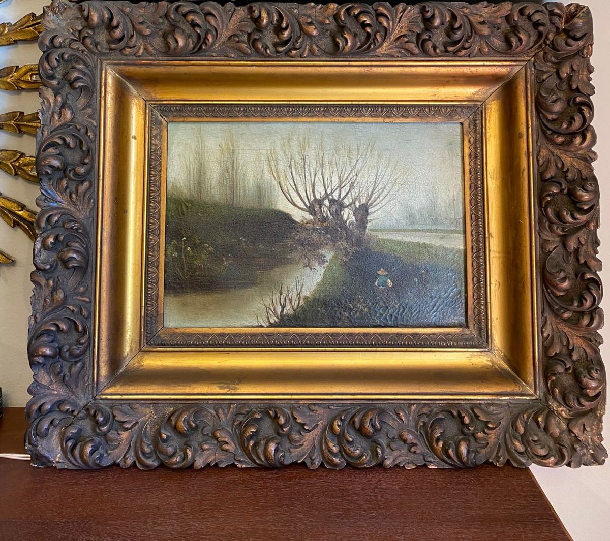 Pintura al óleo "Paesaggi Fluviali"