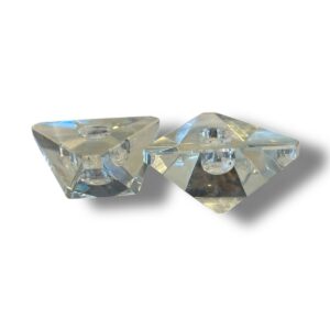 Par de veleros en cristal francés