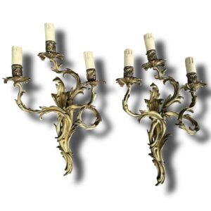 Par de apliques de pared estilo Luis XV